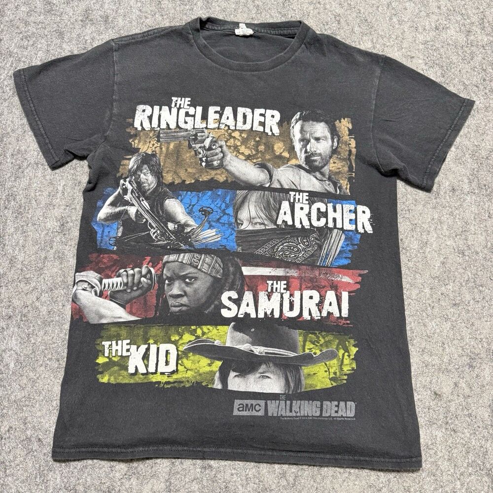 The Walking Dead Shirt Small S Black 2014 AMC Promo Delta Pro Weight Graphic Tee